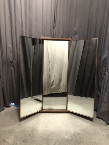 Old wall triptych mirror. (sold)