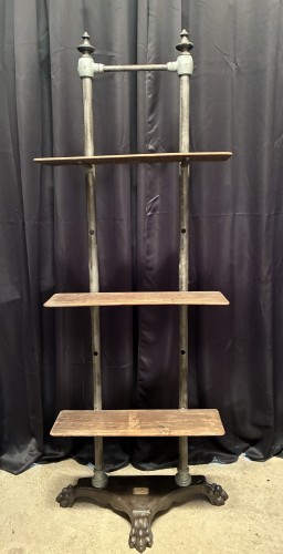 Antique display stand, draper's shelves.