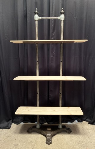 Antique display stand, draper's shelves.
