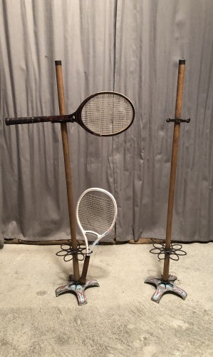 Vintage pair of stand displays.