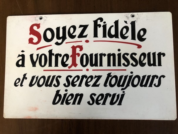Vintage advertising sign. X3