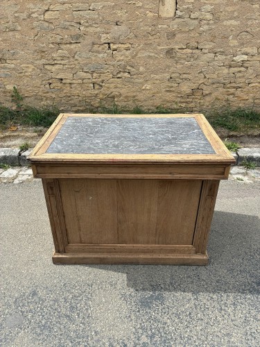 Antique counter furniture, shop till, trade.