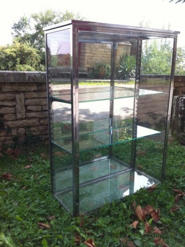 Vintage chromed display case