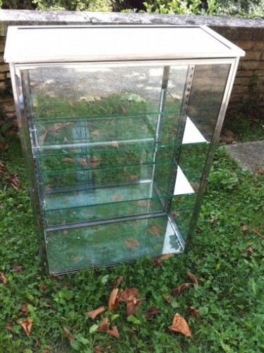 Vintage chromed display case