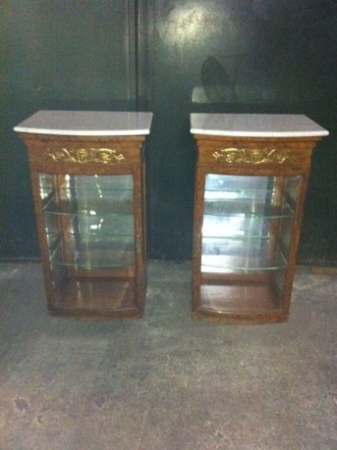 Pair of vintage display cases