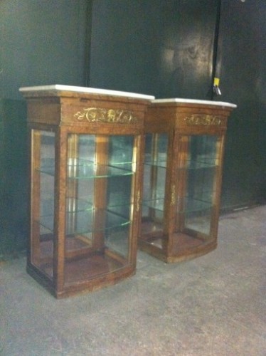 Pair of vintage display cases