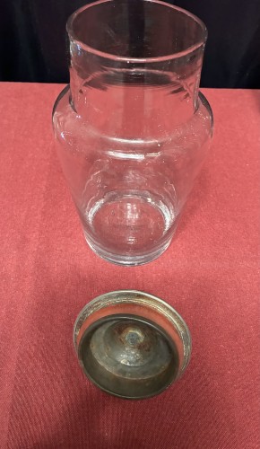 Set of eight bottles, confectionery jars.