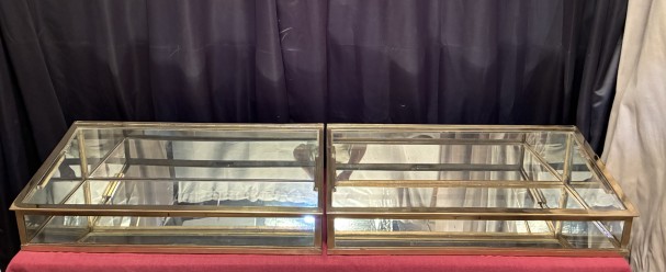 Antique pair of shop counter display cases.