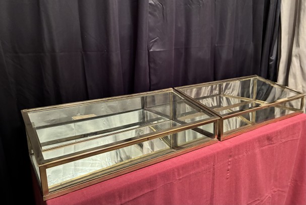 Antique pair of shop counter display cases.