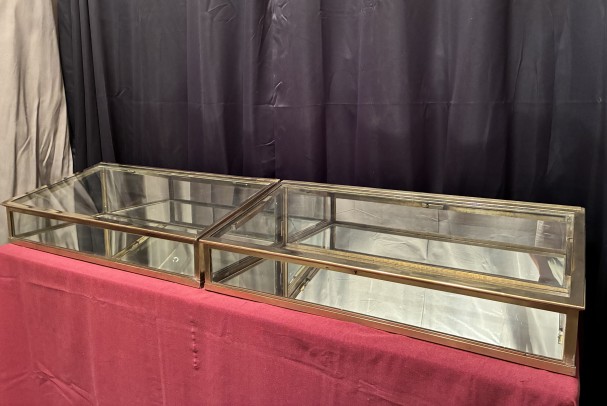 Antique pair of shop counter display cases.