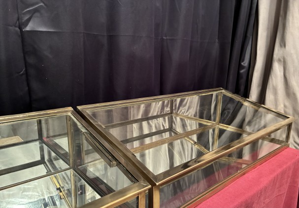 Antique pair of shop counter display cases.