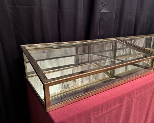 Antique pair of shop counter display cases.