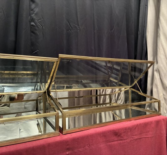 Antique pair of shop counter display cases.