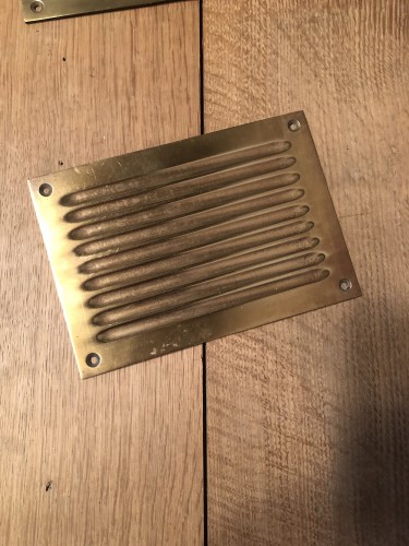 Pair of old cash register plates, change given.