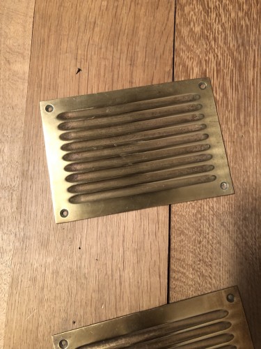 Pair of old cash register plates, change given.