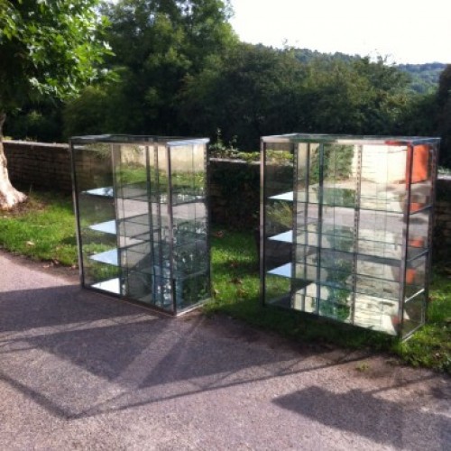Pair of vintage display cases