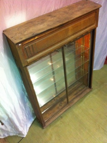 Vintage wall hanging display case