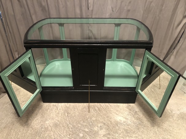 Antique shop display counter unit.