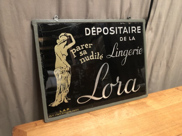 Former women's lingerie sign.