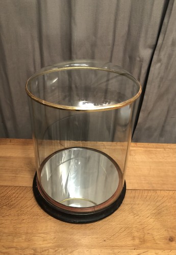 Antique globe, display case.