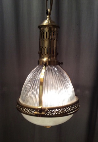 Vintage Holophane suspension lamp.