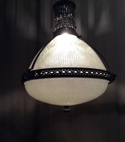 Vintage Holophane suspension lamp.