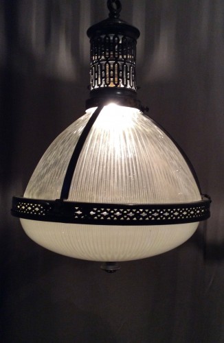 Vintage Holophane suspension lamp.