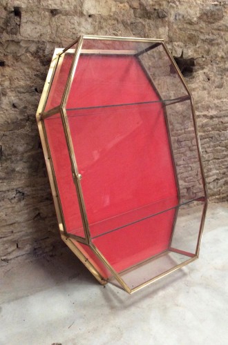 Vintage wall shop display case.