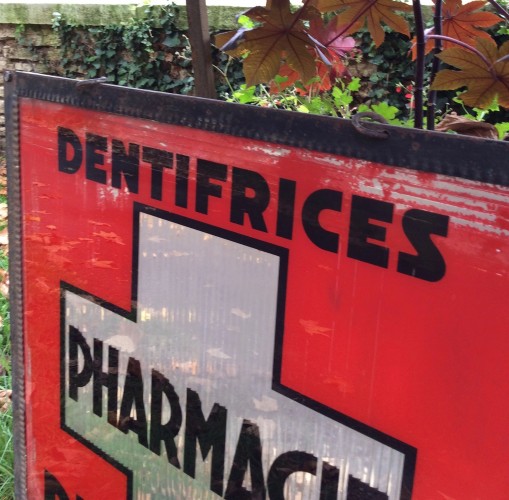 Pharmacy vintage sign.