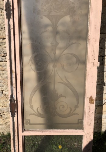 Old decorated double glass window.