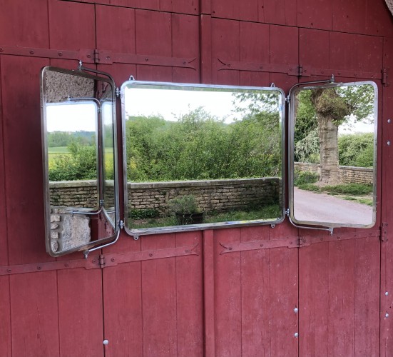 Old triptych mirror.