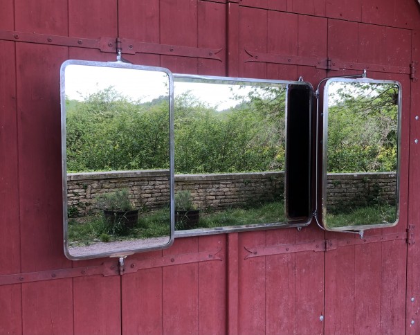 Old triptych mirror.