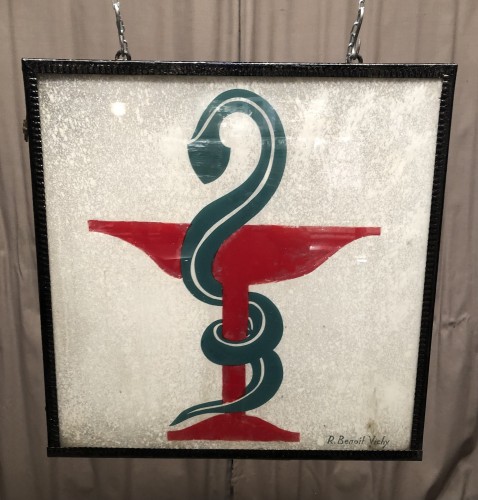 Old pharmacy sign.