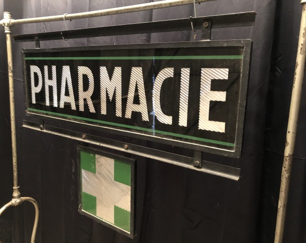 Old pharmacy sign.