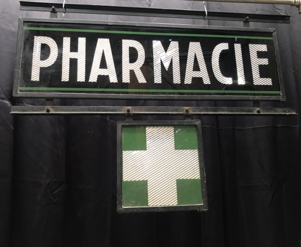 Old pharmacy sign.