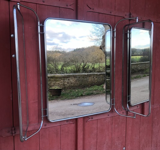 Old triptych wall mirror.