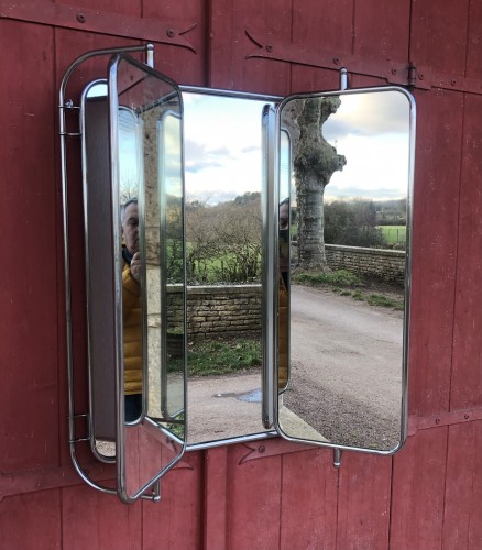 Old triptych wall mirror.