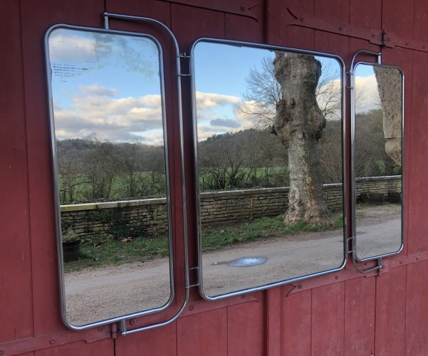 Old triptych wall mirror.