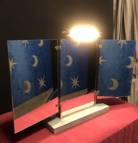 Old triptych mirror.