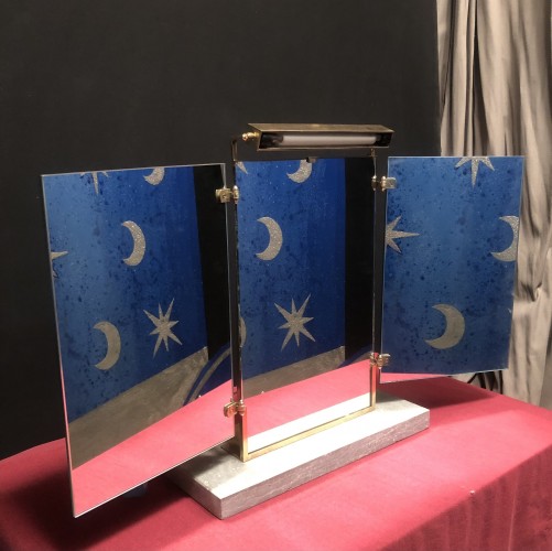 Old triptych mirror.