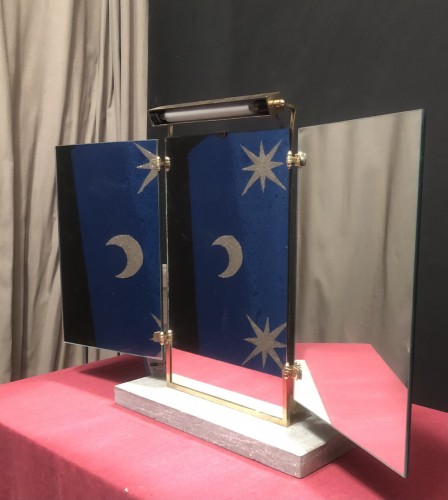 Old triptych mirror.