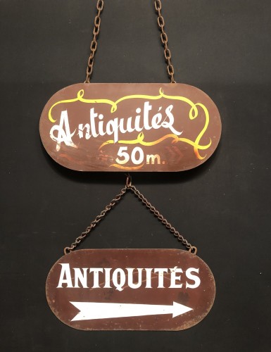 Old antique store signs.