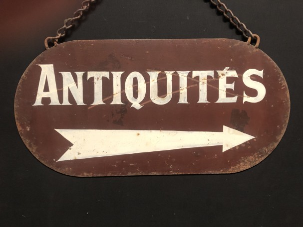 Old antique store signs.