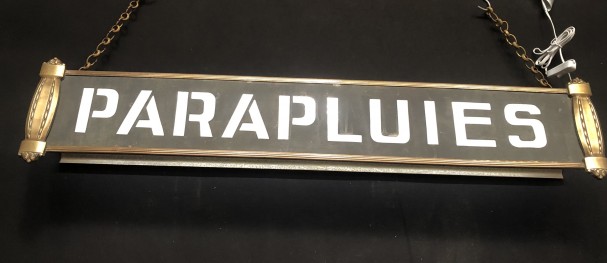 Old umbrella store sign.