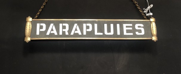 Old umbrella store sign.