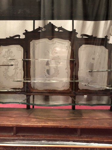 Old miniature jewelry showcase.