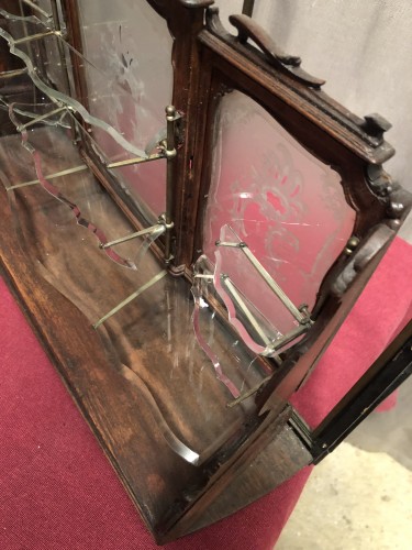 Old miniature jewelry showcase.
