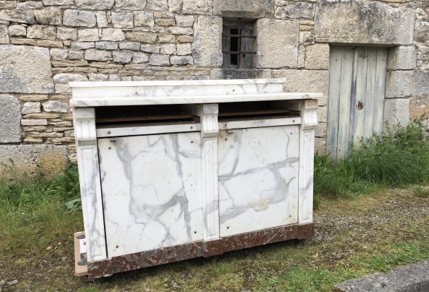 Set of antique butcher's furniture.