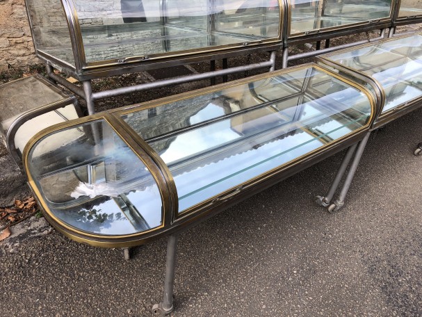 Exceptional set of old confectionery display cases.