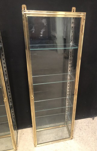 Pair of old wall display cases.